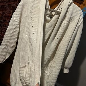 White cardigan